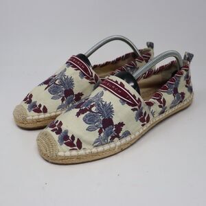 Tory Burch Grosgrain Whipstich Imperial Garnet Wonderland Vine Espadrilles 11